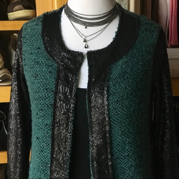 🎄1/2 off🎄 $118 NWT BCBGeneration knubby sequined blazer - Picture 4 of 8